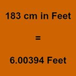 183cm in feet