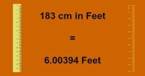 183cm in feet